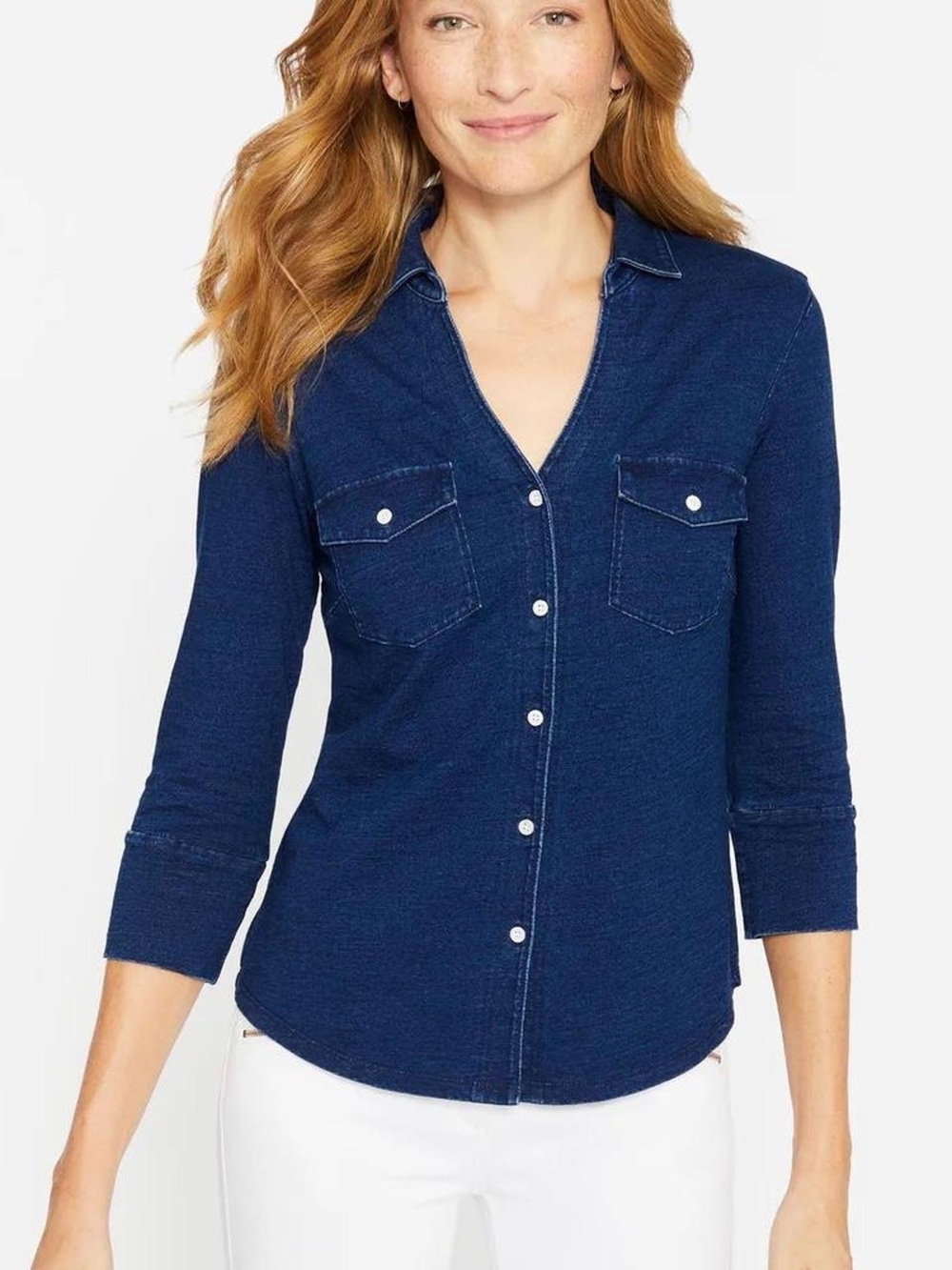 J.McLaughlin Brynn Denim Shirt Size Medium